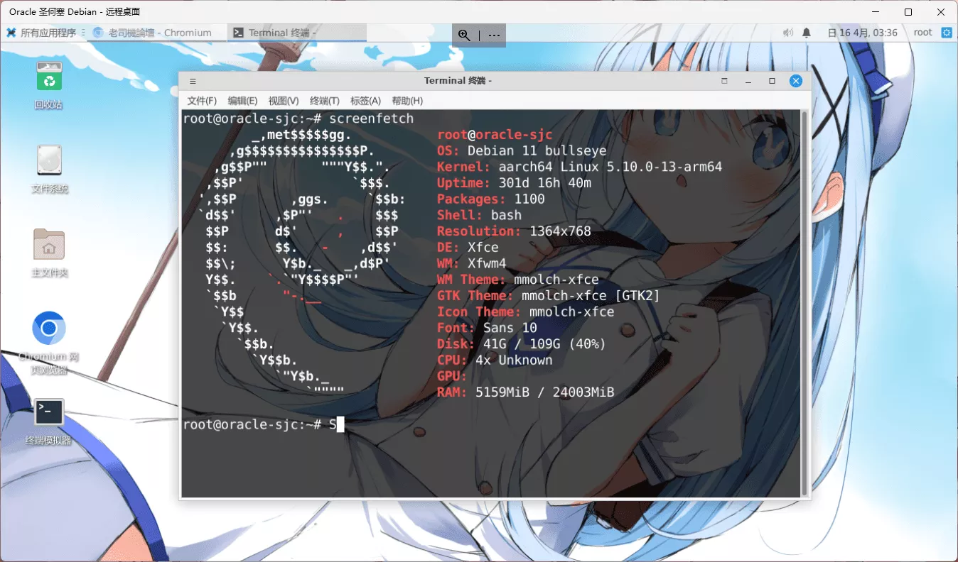 Featured image of post 甲骨文 ARM 服务器安装 Debian + xfce 桌面